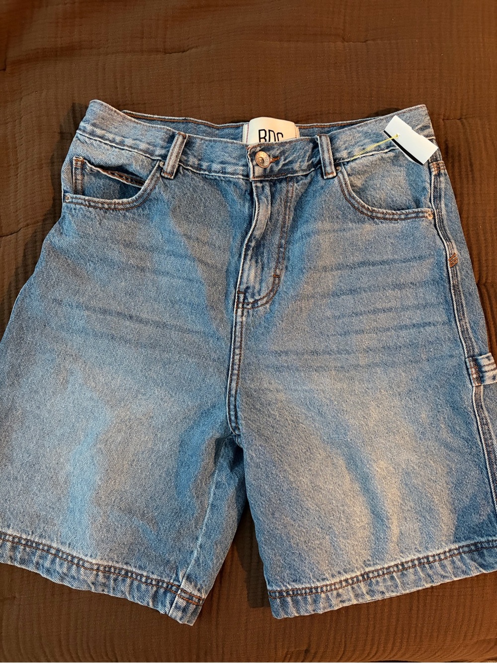 BDG Light Blue Denim Carpenter Shorts